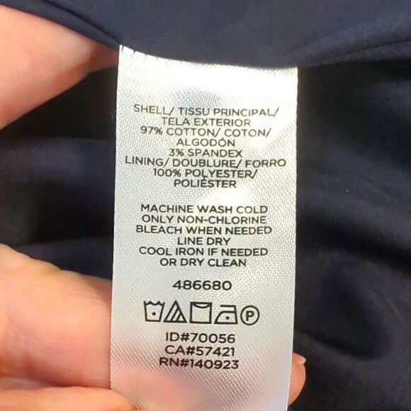 NWT Loft Navy Print Cotton Pique Summer Skirt Size 4 - Picture 7 of 7